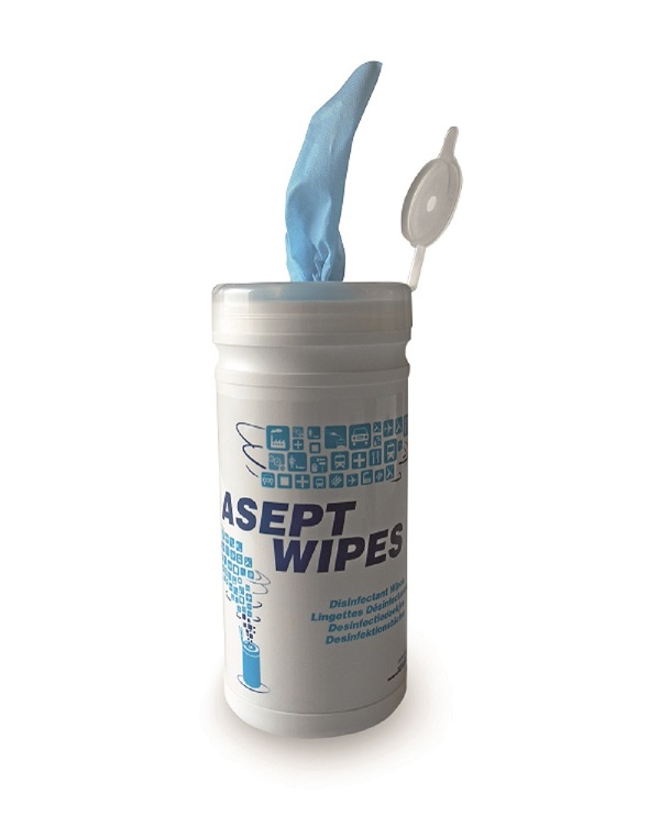 ASEPT Fast Acting Surface Sanitising Wipes Tub of 150